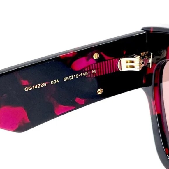 NWT Gucci GG1422S-004 Havana Cat Eye 55mm Sunglasses